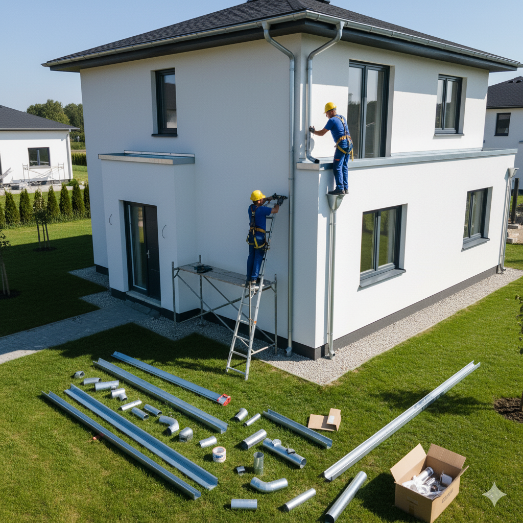 Instalação de Calhas, Condutores e Rufos