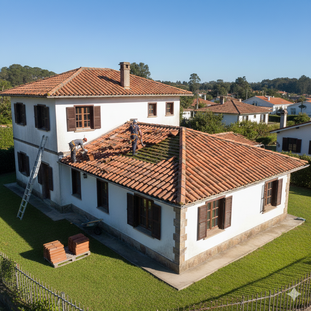 Substituição de Telhas Quebradas ou Antigas